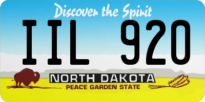 ND license plate IIL920