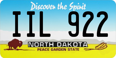 ND license plate IIL922