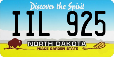 ND license plate IIL925