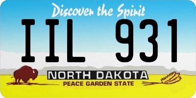 ND license plate IIL931
