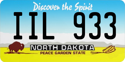 ND license plate IIL933