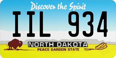 ND license plate IIL934