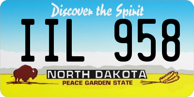 ND license plate IIL958