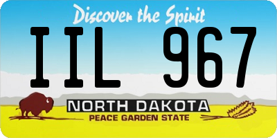 ND license plate IIL967