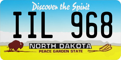 ND license plate IIL968