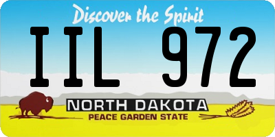 ND license plate IIL972