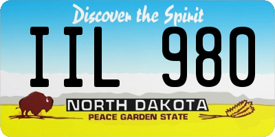 ND license plate IIL980