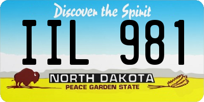 ND license plate IIL981