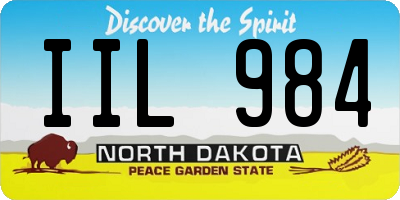 ND license plate IIL984