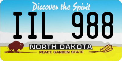 ND license plate IIL988
