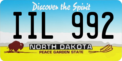 ND license plate IIL992