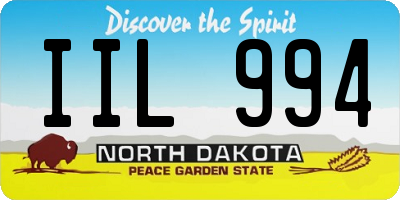 ND license plate IIL994