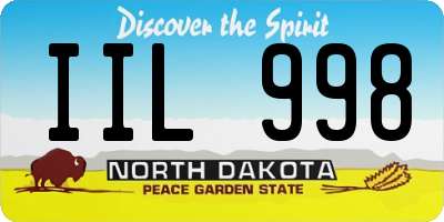 ND license plate IIL998