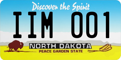 ND license plate IIM001