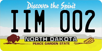 ND license plate IIM002