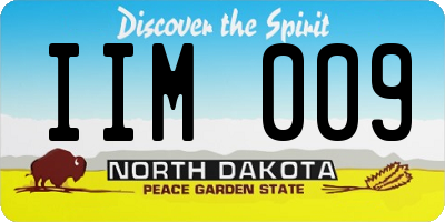 ND license plate IIM009