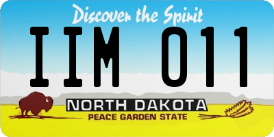 ND license plate IIM011