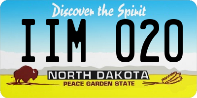 ND license plate IIM020
