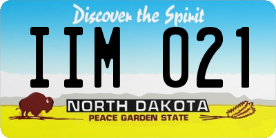 ND license plate IIM021