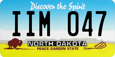 ND license plate IIM047