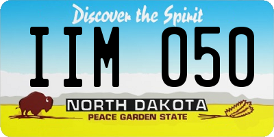 ND license plate IIM050