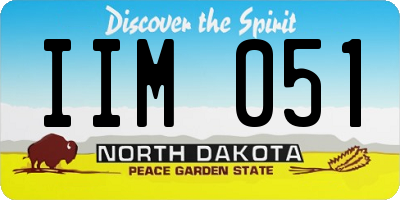 ND license plate IIM051