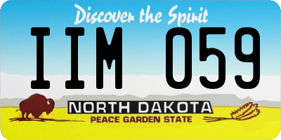 ND license plate IIM059