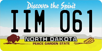 ND license plate IIM061