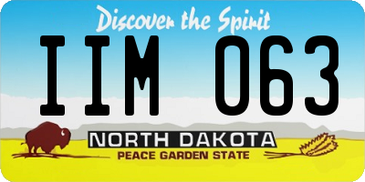 ND license plate IIM063