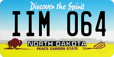 ND license plate IIM064