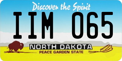 ND license plate IIM065