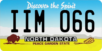 ND license plate IIM066