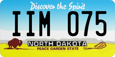ND license plate IIM075