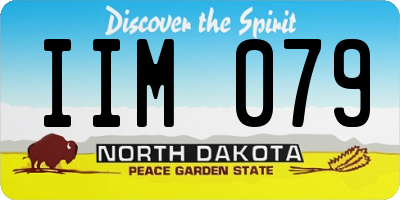 ND license plate IIM079