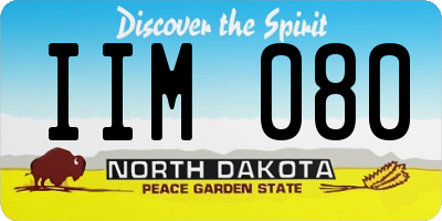 ND license plate IIM080