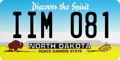 ND license plate IIM081