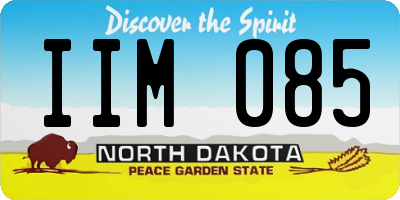 ND license plate IIM085