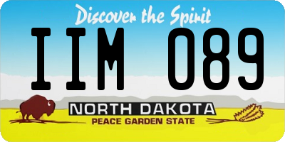 ND license plate IIM089