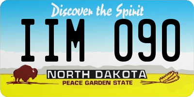 ND license plate IIM090