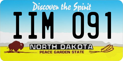 ND license plate IIM091