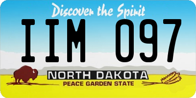 ND license plate IIM097