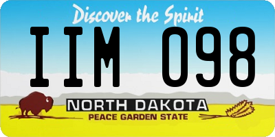 ND license plate IIM098