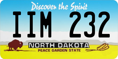 ND license plate IIM232