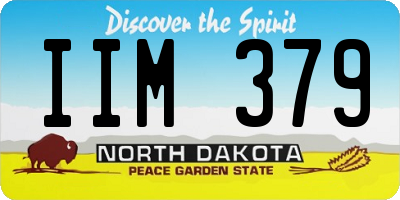 ND license plate IIM379