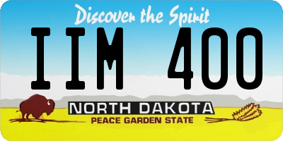 ND license plate IIM400