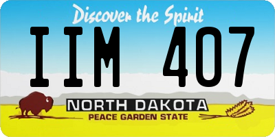ND license plate IIM407