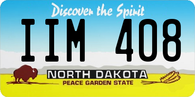 ND license plate IIM408
