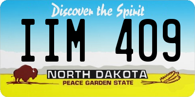 ND license plate IIM409