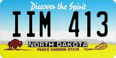 ND license plate IIM413