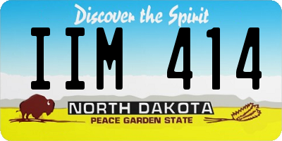 ND license plate IIM414